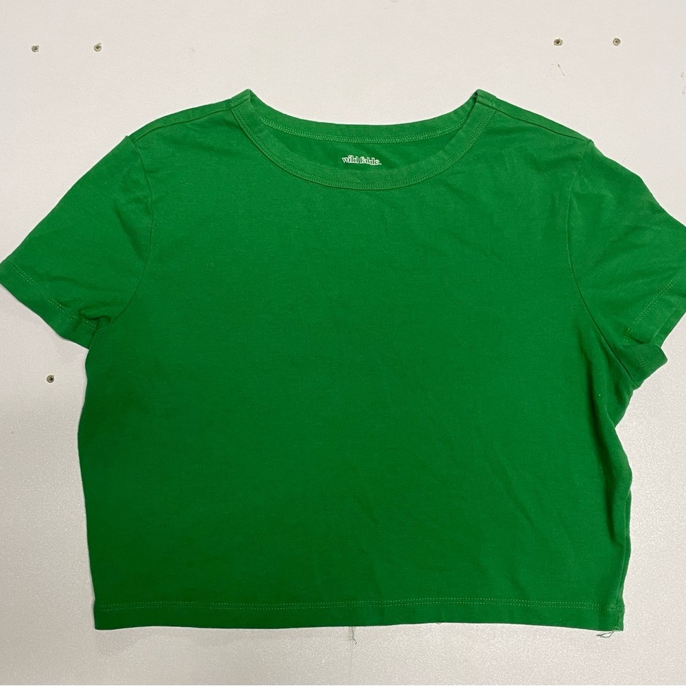 Green crop top size large